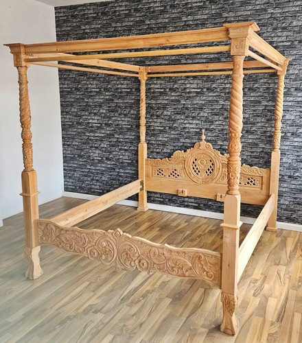 Himmelbett ehebett säulenbett - himmelbett,