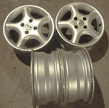 4 x silberne Alufelgen 6Jx14