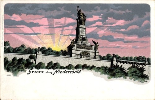 Litho rüdesheim rhein - litho,