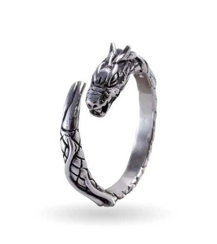 Jormungand silver ring runes - jormungand,