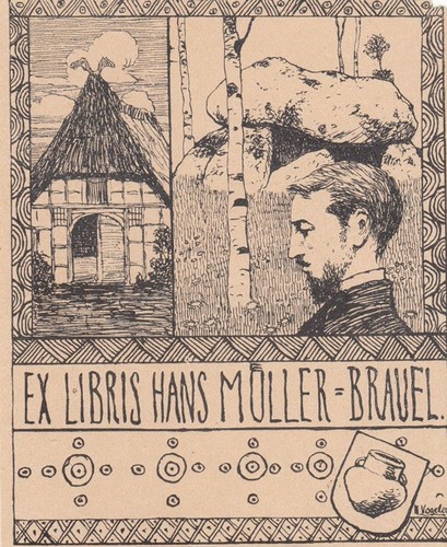 Exlibris bookplate klischee - exlibris,