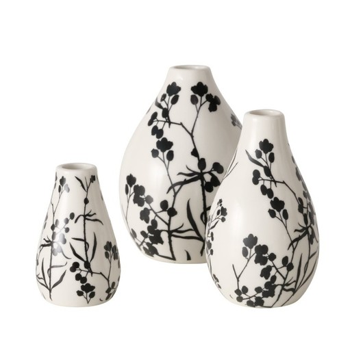 3er set vase - vase, schwarz