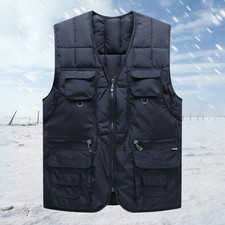 Winter Warme Weste Herren Ultraleichte ärmellose Steppweste Winddichte Weste.