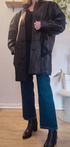 Vintage ledermantel schwarz - vintage,