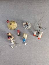 6 x Lampen Elektroeinrichtung für Puppenhaus 50/60/70iger Jahre Vintage