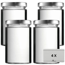 mikken 4x Glasdose 580 ml