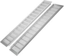 2 Stück Aluminium Lüftungsgitter Stegblech Lüftungssieb beschichtet 80x1000mm
