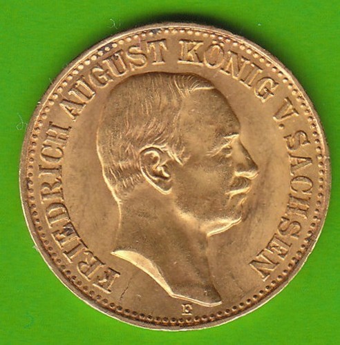 Münze gold sachsen mark - gold,
