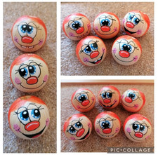 10x 20mm handbemalte