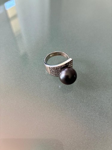Platin ring mit tahiti südsee - mit,