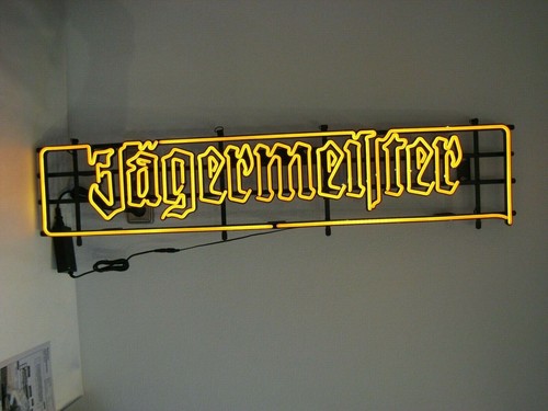 Jägermeister leuchtreklame - jägermeister,