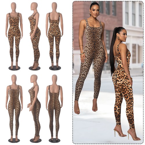 Damen leopardendruck jumpsuit - damen,