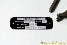 VESPA Typenschild inkl