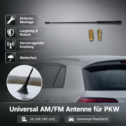 Schwarz autoantenne zoll - autoantenne, 16