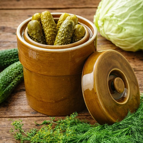 Sauerkrauttopf keramikfass - sauerkrauttopf,