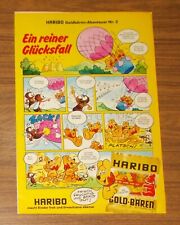 Seltene Werbung HARIBO GOLDBÄREN Abenteuer #2 Ein reiner Glücksfall Comic 1979