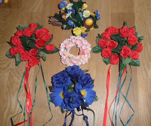 Kerzenring blumenring - 5, /