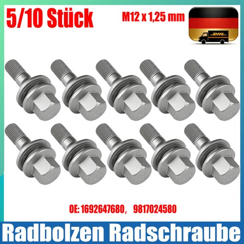 10x radbolzen m12x1 - 5/10x, m12x1,25