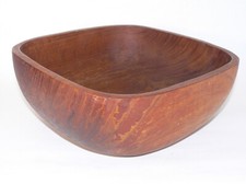 Teakholz Obstschale Schüssel 50er Jahre Vintage #6194