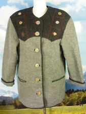 H. MOSER hochwertige Walkjacke mit Alpaka Stickerei Janker Trachtenjacke Gr.38