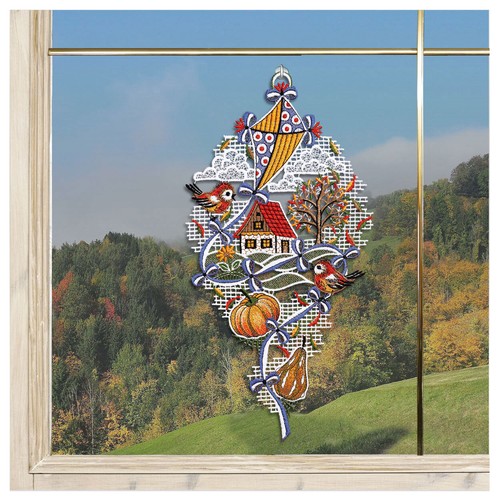 Fensterbild herbstlandschaft - fensterbild,