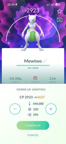 Shiny mewtwo pogo level - shiny,