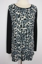 Damen Tunika Oberteil Shirt Leoprint Polyestermischung MODERN TIMES Gr.46