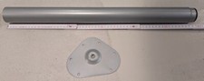 Teleskop Möbelfuß/Tischbein silbergrau ca. 60 bis 105 cm stufenlos einstellbar