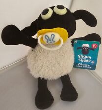 Seltenes pfeifendes Mini Timmy Shaun das Schaf goldener Bär Plüschtier funktionierend (C14)