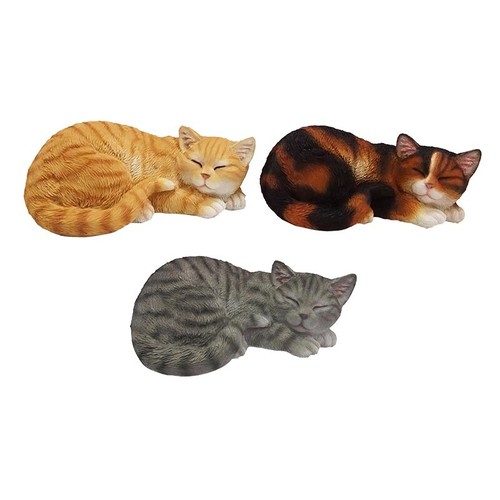 Gartenfigur katze schlafend - gartenfigur,