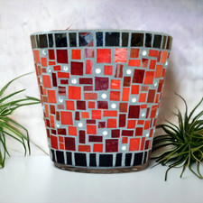 Mosaik windlicht spiegelpunkt - mosaik,
