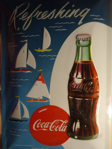 Coca cola retro blechschild - cola,