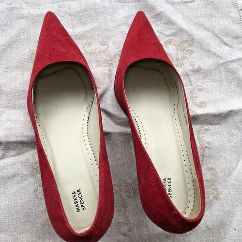 Pumps rot wildlederoptik - rot,