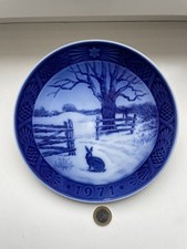 Weihnachtsteller Royal Copenhagen, Jahr 1971 - "Hare in Winter"