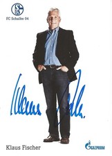 Autogramme Klaus FISCHER Schalke 04 Karte aus 12/13 als Ehrenspielführer xyz