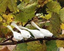 Christbaumschmuck 4 Glasvögel