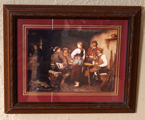 Schönes altes wandbild mit - wandbild,