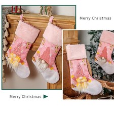 Christmas Socks Bag Pink Candy