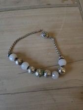 Thomas Sabo Armband Karma Beads 21,5cm Weltkugel Silber 925 Weiß Peace Friede