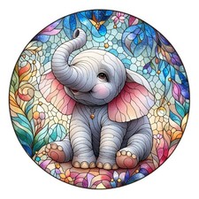 10x sticker elephant stained