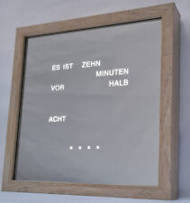Wortuhr- Uhr mit Wortanzeige- Holzrahmen - Wörteruhr- Standuhr-Wanduhr-wordclock