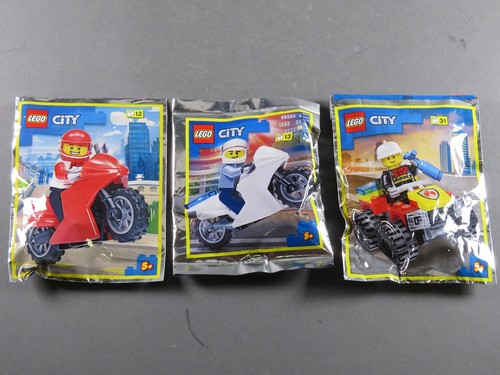 Lego city motorrad fahrer - city,