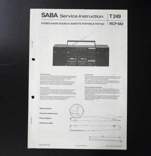 Original saba rcp682 radio - original,