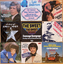Schallplatten, Singles, Sammlung, etwa 230 Stück, Schlager, Pop etc, 70er, 80er