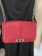 Rebecca Minkoff Damen Umhängetasche Rot Quilted Chevrolet Love Crossbody
