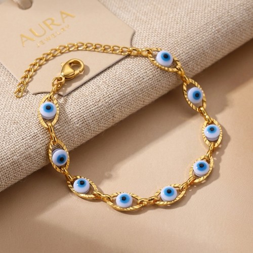 18k gold armband evil - evil, eye