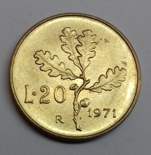Italien lire 1971 d7 - 20, lire,