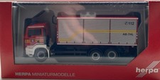 HERPA MAN TGA M WLF/ABROLLKIPPER FEUERWEHR DACHAU B. MÜNCHEN M. CONTAINER AB-THL