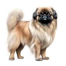 6x stickers Pekingese car