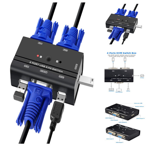 Kvm switch port vga usb - kvm, 2
